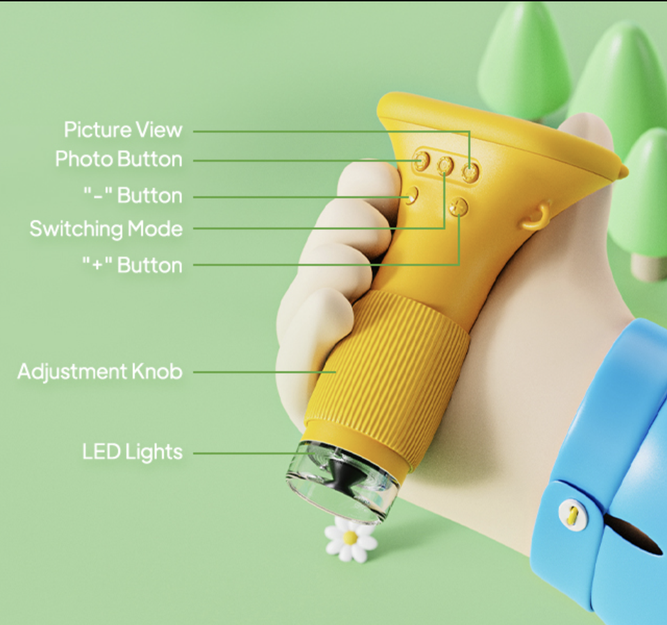 PixelPeek Microscope For Kids